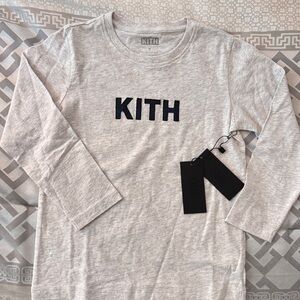 Kith Gray Long Sleeve Tee Minimalist Design